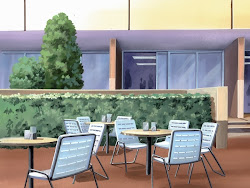 anime background landscape restaurant outdoor scenery